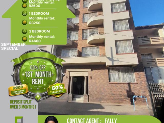 0.5 Bedroom Flat To Let in Hillbrow