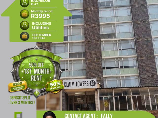 0.5 Bedroom Flat To Let in Hillbrow