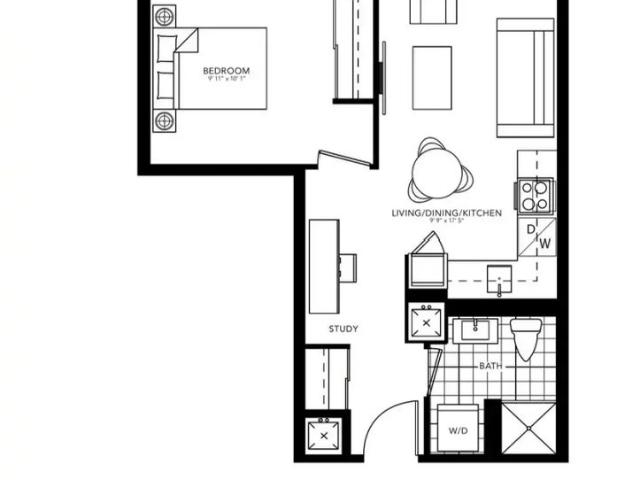100 Bond St E — 1 Bedroom s and 1 Bathroom s