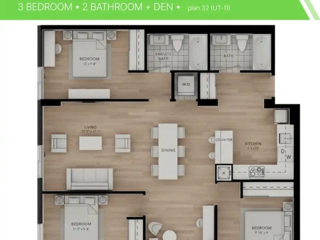 100 Bond St E — 3 Bedroom s and 2 Bathroom s + DEN