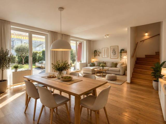100 m² Wohngefühl auf zwei Ebenen | 4 Zimmer Gartenmaisonette mit Südterrasse und Balkon | Inklusive Tiefgaragenstellplatz!