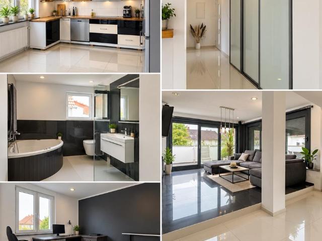 100 m² Eigentumswohnung mit 2 Wohnbereichen, Garage, Kaminofen