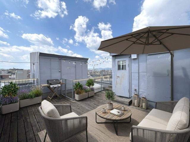 1030! Klimatisierte DG Wohnung mit Terrasse + Dachterrasse nahe Rochusmarkt! Erstbezug nach Generalsanierung!