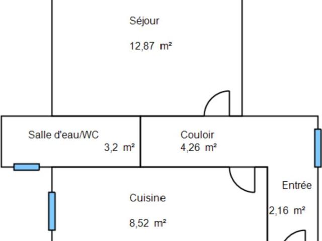 103 Cessole studio 31m2 loué