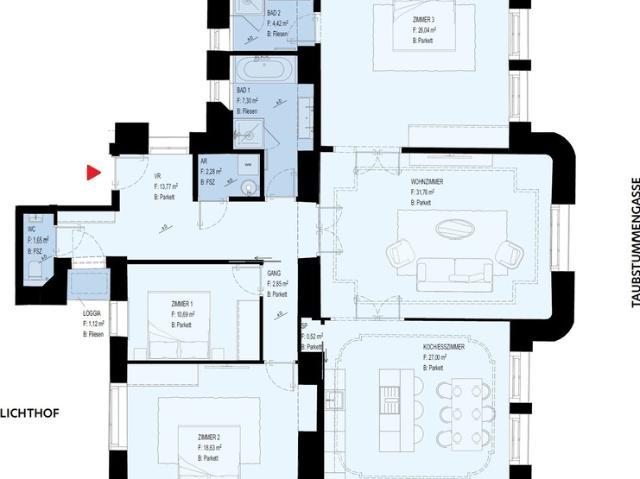 1040 Wien ERSTBEZUG NACH SANIERUNG | TOPLAGE NÄHE THERESIANUM | EXKLUSIVE, KLIMATISIERTE 4 ZIMMER | U BAHN NÄHE
