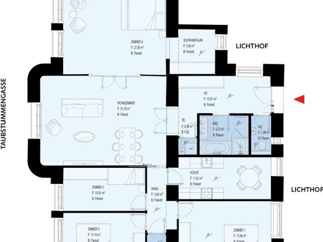 1040 Wien ERSTBEZUG NACH SANIERUNG | TOPLAGE NÄHE THERESIANUM | EXKLUSIVE, KLIMATISIERTE 5 ZIMMER | U BAHN NÄHE