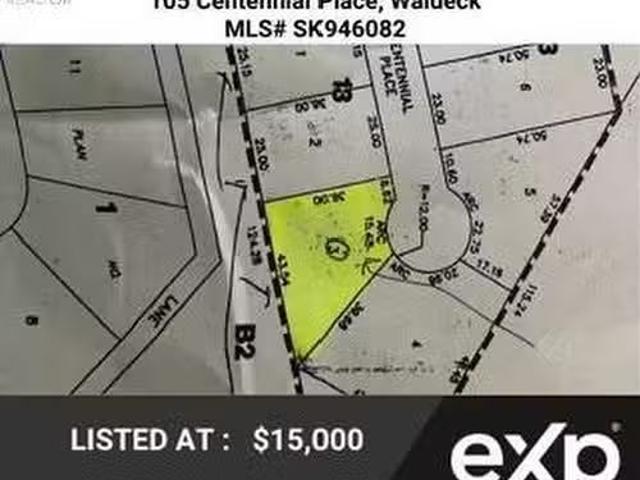 105 Centennial Place, Waldeck, SK, S0H 4J0 vacant land for s.
