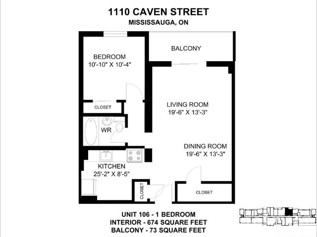 1110 Caven St — 1 Bedroom 1206