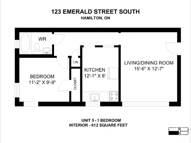 113 123 Emerald Street South — 1 Bedroom 121 07