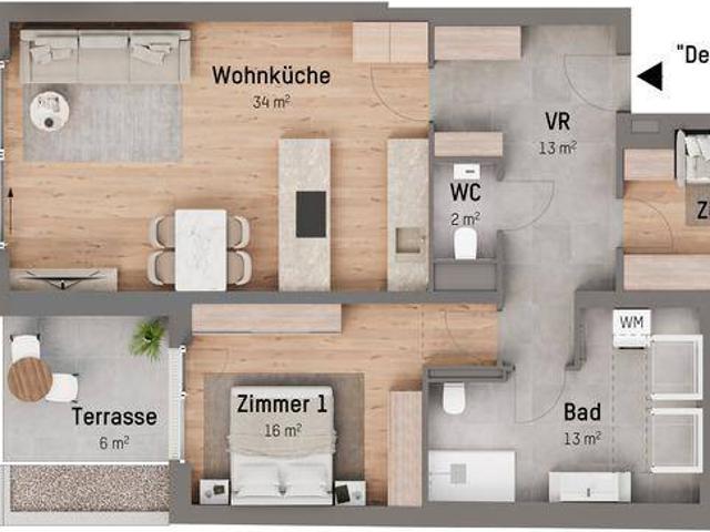 1210, Langenzersdorfer Straße, In Strebersdorf am Fuße des Bisambergs, 3 Zimmer Eigentumswohnung