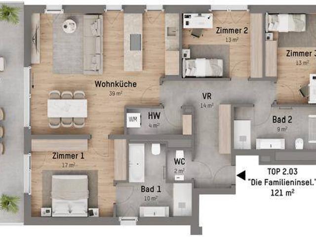 1210, Langenzersdorfer Straße, In Strebersdorf am Fuße des Bisambergs, 4 Zimmer Eigentumswohnung