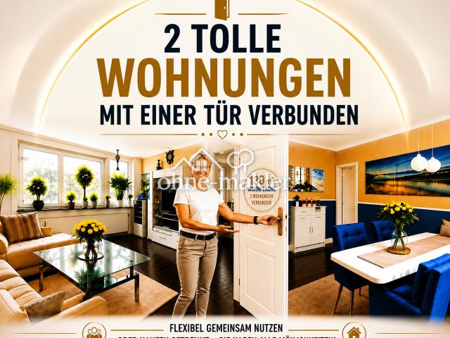130 m² Wohnfläche – Zwei Eigentumswohnungen, verbunden durch eine Innentür