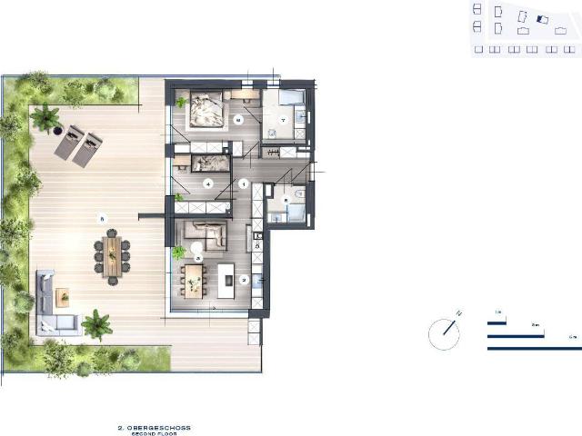 146,40 m² Terrasse! Erstbezug in eine unglaublich helle 3 Zimmer Wohnung
