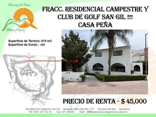 16.2 CASA EN RENTA EN SAN GIL COMPLETAMENTE AMUEBLADA PASEO DEL ABANICO 124