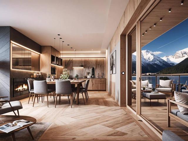 1/8 Miteigentum · Neubau Penthouse auf der Tschengla Bürserberg mit Panoramablick, Sauna & Kamin