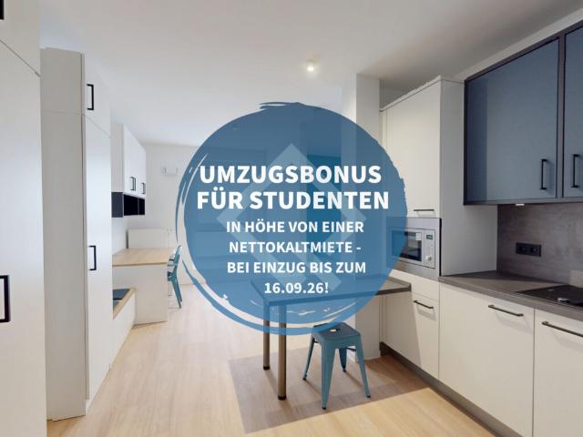 1 Monat mietfrei! Stylisches Apartment für Studierende – wohnen im Quartillion Wiesbaden