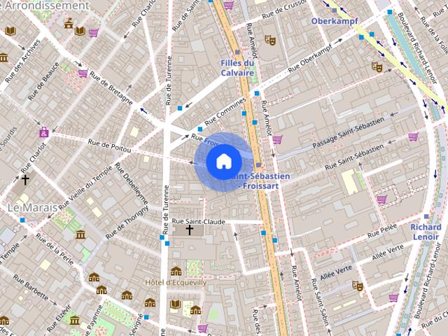 1 bedroom apartment for rent, Enfants Rouges, Paris