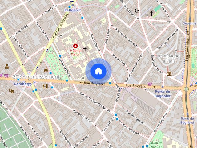 1 bedroom apartment for rent in Gambetta, Paris