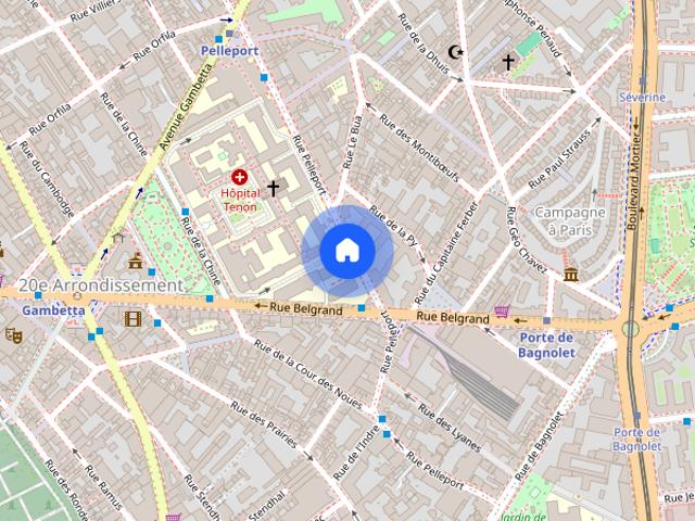 1 bedroom apartment for rent in Gambetta, Paris
