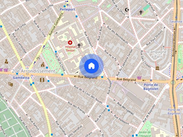 1 bedroom apartment for rent in Gambetta, Paris