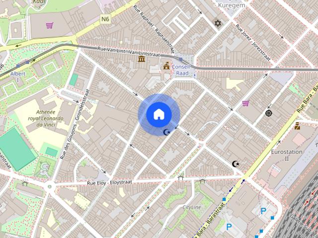 1 bedroom apartment for rent in Kuregem Bara, Brussels