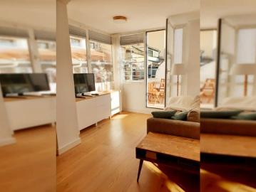 1 bedroom apartment with private terrace in the center of Malaga, bills included