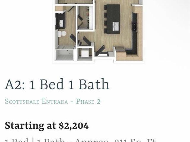 1 bedroom at Scottsdale Entrada