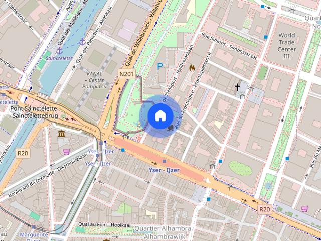 1 bedroom flat for rent in Quartier Nord, Brussels