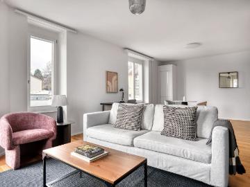 1 Bedroom Furnished Apartment in Horgen with Lake Views, Horgen Amsterdam Apartments for Rent
