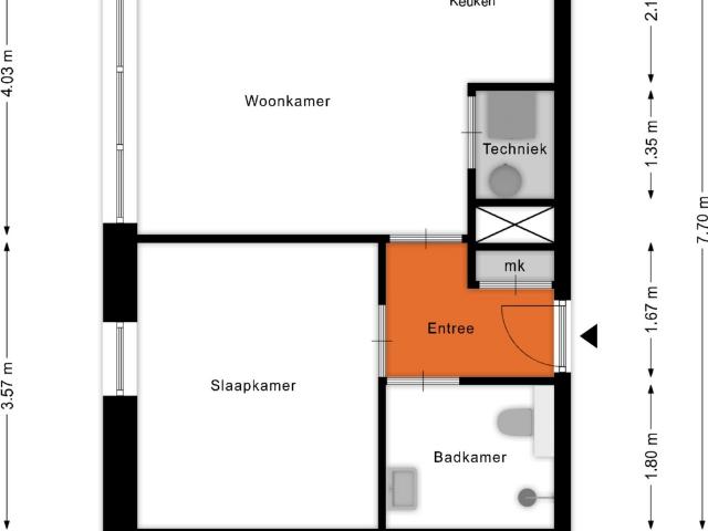 1 bedroom Surface Area: 40m2