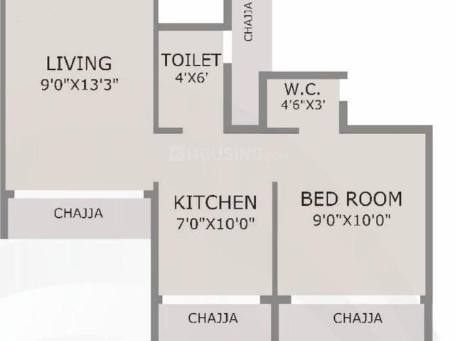 1 BHK Apartment in Kamothe for resale Navi Mumbai. The reference number is 20082827
