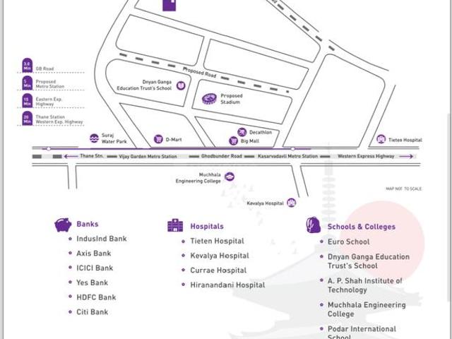 1 BHK Apartment in Kasarvadavali for resale Thane. The reference number is 19948076