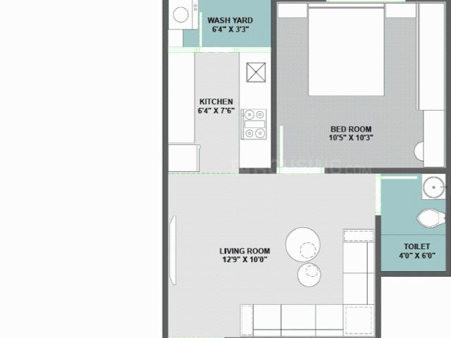 1 BHK Apartment in Sarkhej for resale Ahmedabad. The reference number is 21335469
