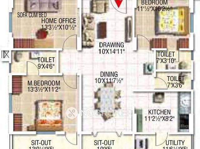 1 BHK Flat In Elegance Modi Builders For Sale In Gajulara