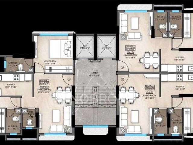 1 BHK Flat In Goyal Atlantis For Sale In Vile Parle East