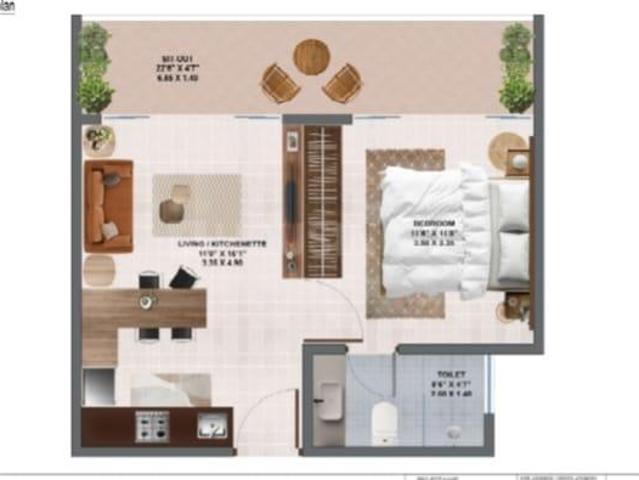 1 BHK Studio in Morjim for resale Goa. The reference number is 21081837