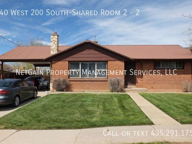 1 BR, 1 BA Apartment 140 West 200 South Shared Room 2, Cedar City, UT 84720