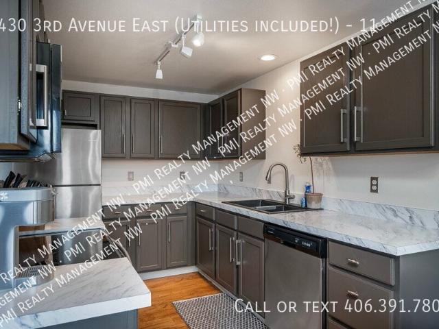 1 BR, 1 BA Apartment 1430 3rd Avenue East Utilities included!, Kalispell, MT 59901