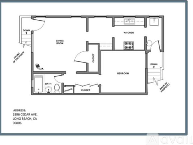 1 BR, 1 BA Apartment 1994 Cedar Avenue, Unit 1996 cedar Ave, Long Beach, CA 90806