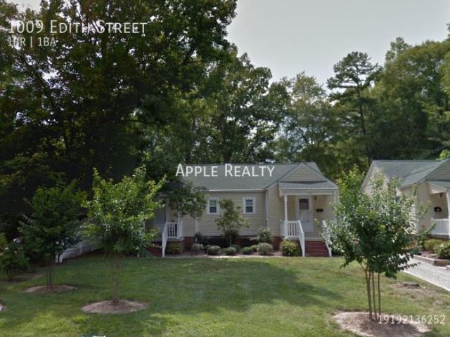 1 BR, 1 BA Apartment 1009 Edith Street, Durham, NC 27705