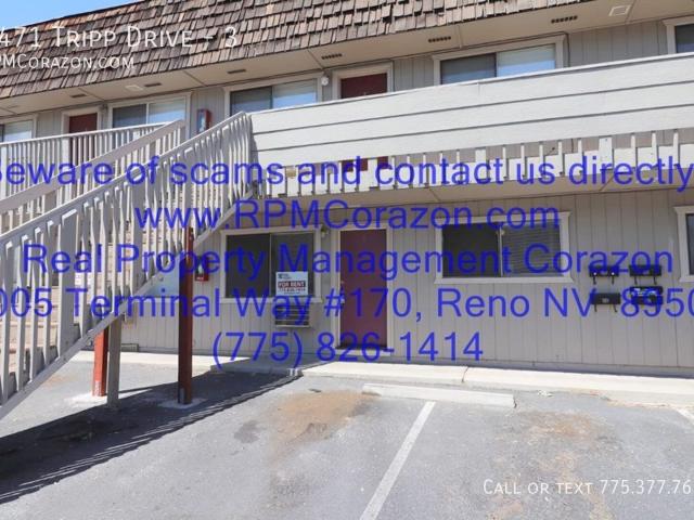 1 BR, 1 BA Apartment 3471 Tripp Drive, Reno, NV 89512