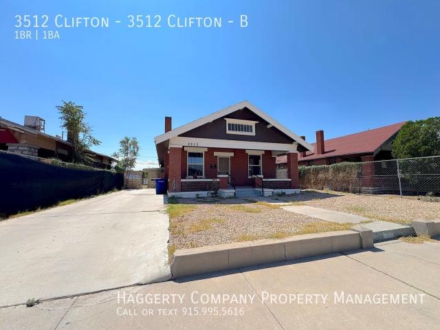 1 BR, 1 BA Apartment 3512 Clifton 3512 Clifton, El Paso, TX 79903