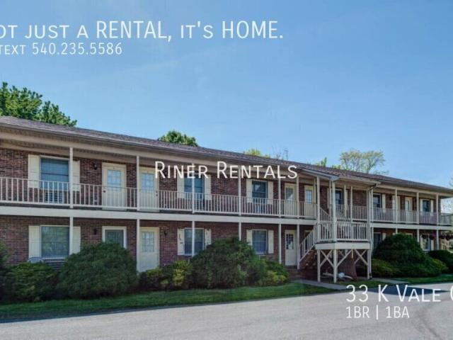 1 BR, 1 BA Apartment 33 K Vale Circle, Harrisonburg, VA 22801