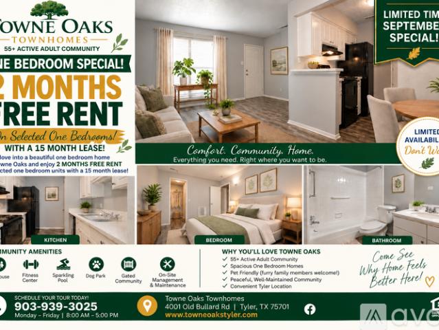1 BR, 1 BA Apartment 4001 Old Bullard Road, Unit 416 & 463 & 468, Tyler, TX 75701