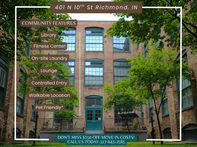 1 BR, 1 BA Apartment 401 N 10th St, 311, Richmond, IN 47374