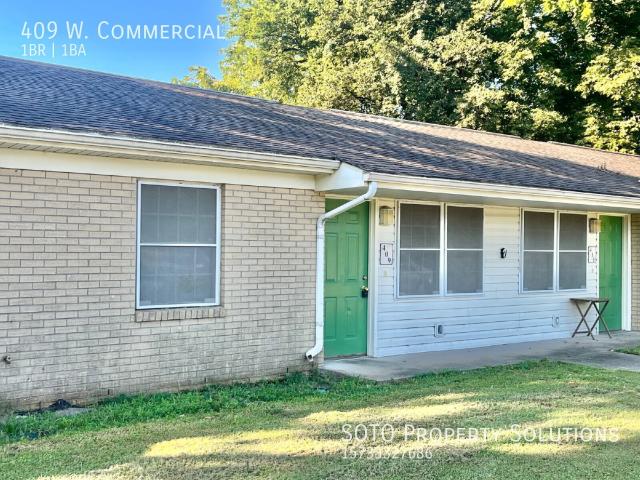 1 BR, 1 BA Apartment 409 W. Commercial, Charleston, MO 63834