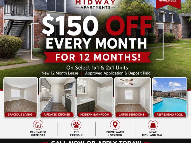 1 BR, 1 BA Apartment 416 Owen Lane Unit 51, Waco, TX 76710