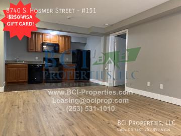 1 BR, 1 BA Apartment 8740 S. Hosmer Street, Tacoma, WA 98444