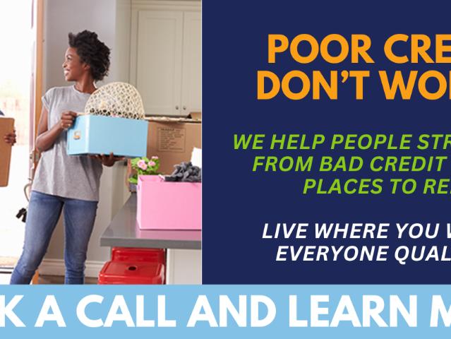 1 BR, 2 BA Apartment Denied housing because of credit? We may be able to help!, Round Lake, IL 60073