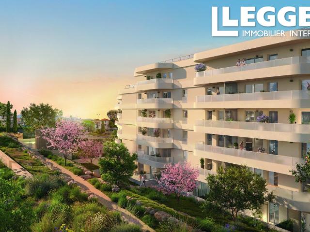 1 pièce neuf 27 m² à Saint Laurent du Var | 4ème étage | Balcon 7 m² | Exposition nord | Livraison Juin 2028